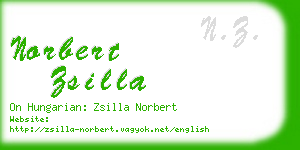 norbert zsilla business card